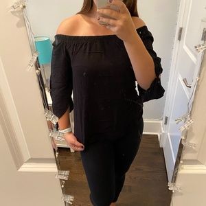 LIKE NEW Lani Off The Shoulder Black Top